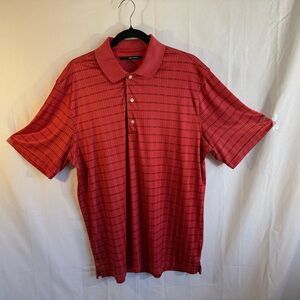 Greg Norman‎ Collection Red PlayDry Polo Size Large Golf Shirt, Short Sleeve